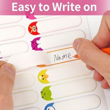 480 Pcs Labels for Kids Stuff Daycare, Waterproof Baby Name Label, Washable Bottle Labels, Reusable Self-Adhesive Tag Stickers for School Essentials, Self-Laminating Write-on - Image 5