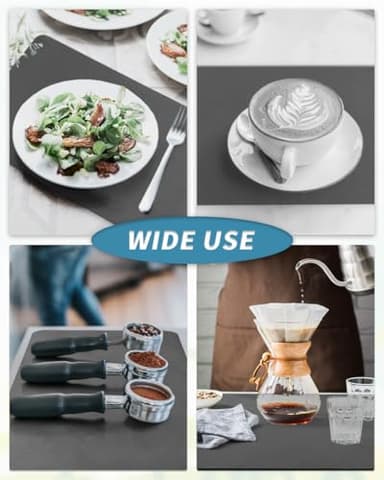 AMOAMI Dish Drying Mat for Kitchen Counter-Coffee Mat Bar Accessories, Hide Stain, Rubber Backed, Absorbent, Fit Under Coffee Maker, Espresso Machine, Pot, Dish Rack, 12"x19", Dark Grey - Image 7