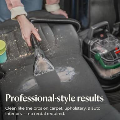 BISSELL Little Green Pet Pro Portable Carpet and Upholstery Deep Cleaner, Car/Auto Detailer with Self-Cleaning Tough Stain, Pet Hair Removal, Crevice Tool (3909) - Image 3