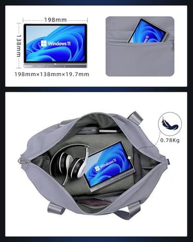 Mini Laptop 8 inch HD Touchscreen Portable 2 in 1 Computer, Windows 11 Pro Small Computer, N150 12 GB LPDDR5 1 TB M.2 SSD,WiFi 6,BT5.2 2 MP Camera,G-Sensor,HDMI,Type C Docking Station - Image 7