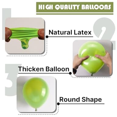 PartyWoo Lime Green Balloons 100 pcs Different Sizes of 36 18 12 10 5 Inch Neon Yellowish Light Green Latex Balloon Arch Kit Garland for Graduation Halloween Summer Birthday Party Decorations Green-Y6 - Image 7