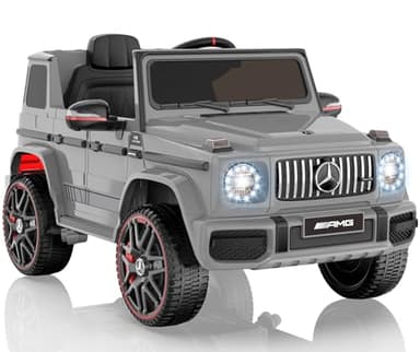 ANPABO Licensed Mercedes-Benz G63 Car for Kids, 12V Ride on Car w/Parent Remote Control, LED Headlights, Music Player & Horn, Soft Start, Low Battery Prompt, Kids Electric Vehicle, Grey - Image 8
