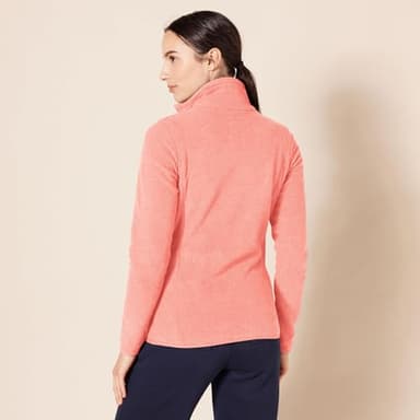Amazon Essentials Women's Classic-Fit Full-Zip Polar Soft Fleece Jacket (Available in Plus Size), Coral Pink, Large - Image 3