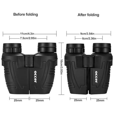 Occer 12x25 Compact Binoculars for Adults and Kids, Large Eyepiece Waterproof Binocular with Low Light Vision,High Powered Easy Focus Binoculars for Bird Watching,Outdoor Hunting,Travel,Sightseeing - Image 8