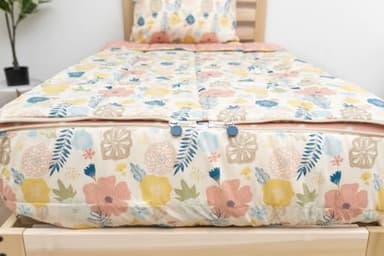 Beddy's Flower Blossoms Girls Durable Zipper Bedding for Kids, Bed in a Bag, Floral Sheets and Comforter, Easy to Make and Wash, Includes Pillowcase and Pillow Sham, Super Soft All Season - Image 6