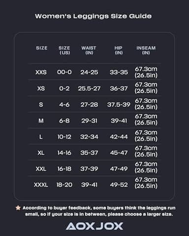 Aoxjox High Waisted Workout Leggings for Women Trinity Yoga Pants 26.5" (Blueberry, Medium) - Image 5