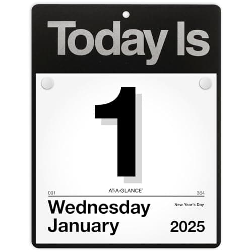 AT-A-GLANCE 2025 "Today Is" Daily Wall Calendar, 8-1/2" x 8", Large (K40025) - Image 1