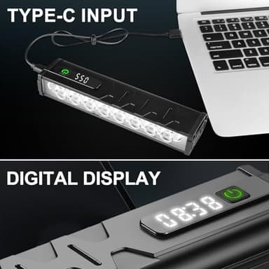 Bike Lights, 17 LED 25500 Lumen Bicycle Light with 4 Modes, 10000mAh USB Rechargeable Bike Light, Bike Headlight with Digital Power Display, Wide Beam Bike Lights for Night Riding - Image 4