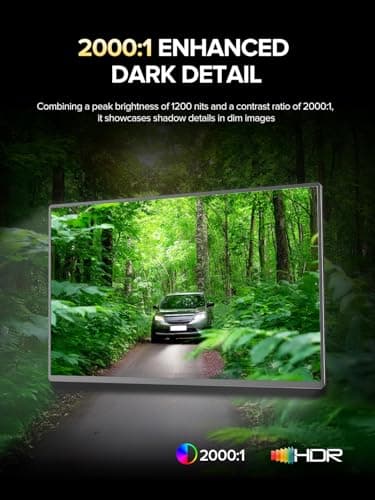 UPERFECT Portable Monitor 4K 16" | 1200 Nits Laptop Monitor | 3840 * 2400 UHD | 1MS FreeSync 2000:1 Contrast | USB-C & HDMI | VESA & Smart Case | Travel Screen for Computer, Mini PC, Game Consoles - Image 4