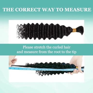 LEISWISS Boho Human Braiding Hair Curly 150g 22 Inch 6 Bundles/Pack Human Braiding Hair for Boho Braids Virgin Hair Extensions 12A Wet And Wavy Deep Wave Bulk Human Hair for Braiding - Image 5