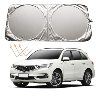 XHRING Car Windshield Sun Shade Sunshade Compatible with Acura MDX 2001-2023 2024 2025 2026 RDX 2007-2026 Accessories Foldable Car Front Window Sun Shield - Image 1