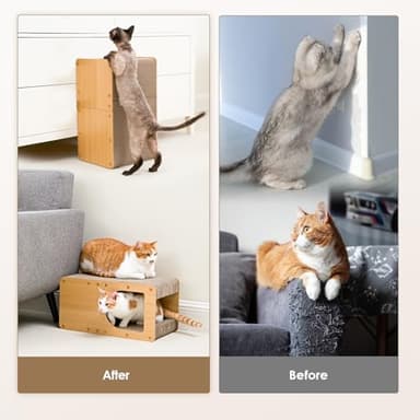 EHEYCIGA Cardboard Cat Scratcher House, 20-Inch Corrugated Cat Scratcher for Indoor Cats, Large Scratching Board Pad, Brown - Image 3