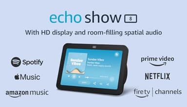 Amazon Echo Show 8, With Spatial Audio, Smart Home Hub, ideal for open living spaces, includes Alexa, Charcoal - Image 10
