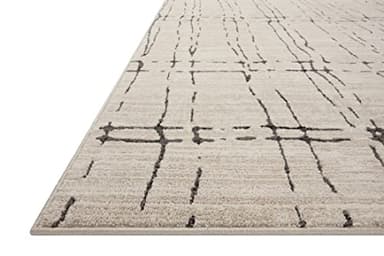 Loloi Darby Collection DAR-06 Sand/Dk. Grey 6'-7" x 9'-3" Area Rug - Image 3