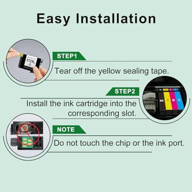 Remanufactured for 812XL Ink Cartridges Combo Pack with Lastest Chip Replacement for Epson 812 812XL T812XL Ink Cartridges Work with Epson Workforce Pro WF-7840 WF-7820 WF-7310 EC-C7000 Printers - Image 6