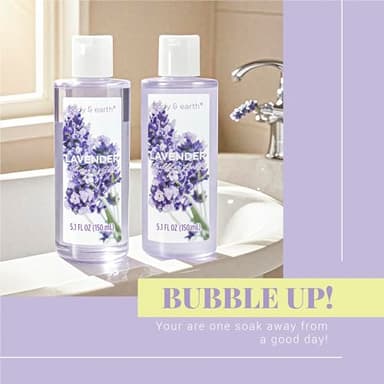 Spa Gift Baskets for Women - Body & Earth 11pcs Lavender Gift Sets with Bubble Bath, Shower Gel, Body Lotion, Birthday Gifts for Women, Spa Kit for Mom Gifts, Purple Gifts - Image 3