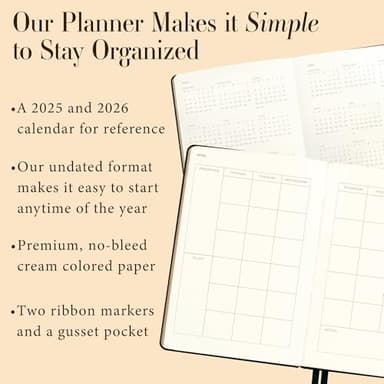 Anecdote 2025-2026 Planner: A Monthly, Weekly & Daily Planner 2025-2026 for Planning Your Success - A5 Size Hardcover Start Anytime and Achieve your Goals - Blossom - Image 4