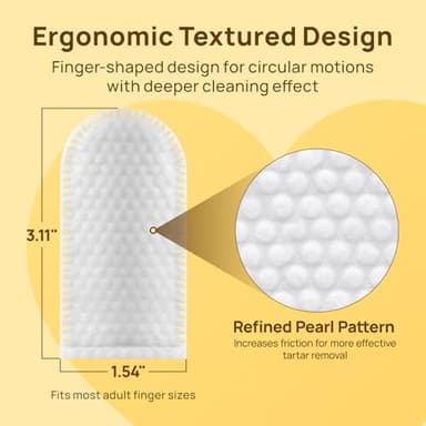 HICC PET Teeth Cleaning Wipes for Dogs & Cats, Vet-Recommended Remove Bad Breath & Plaque & Tartar Buildup Dog Finger Toothbrush Wipes, Dog Tooth Brushing Kit Remove Stain & Gum Care for Small Animal - Image 5