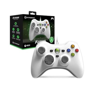 Hyperkin Xenon Wired Controller - White - Officially licensed Xbox 360 Controller replica for use with Xbox Series X|S, Xbox One, Windows 10|11, PC, Video Game Controller, 3.5MM Audio Jack, Impulse Triggers, Plug and Play Gaming Gamepad - Image 5