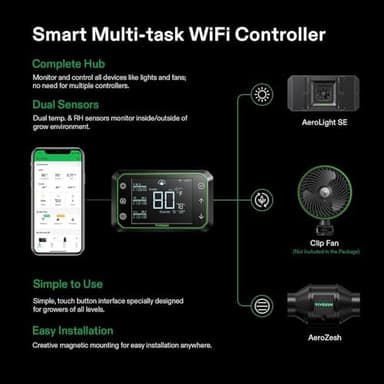 VIVOSUN GIY Smart Grow Tent System 4x2, WiFi-Integrated Grow Tent Kit, with Automate Ventilation and Circulation, Schedule Full Spectrum 200W LED Grow Light, and GrowHub E42A Controller - Image 5