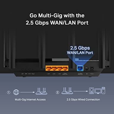TP-Link AX5400 WiFi 6 Router (Archer AX72 Pro) Multi Gigabit Wireless Internet Router, 1 x 2.5 Gbps Port, Dual Band, VPN Support, Guest Network, MU-MIMO, USB 3.0 Port, WPA3, Compatible with Alexa - Image 5