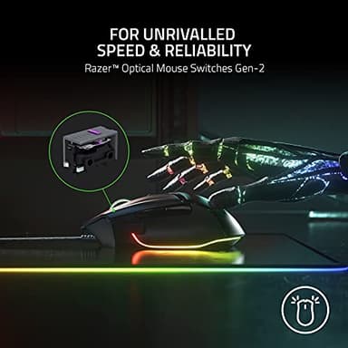 Razer Basilisk V3 Customizable Ergonomic Gaming Mouse: Fastest Gaming Mouse Switch - Chroma RGB Lighting - 26K DPI Optical Sensor - 11 Programmable Buttons - HyperScroll Tilt Wheel - Classic Black - Image 6