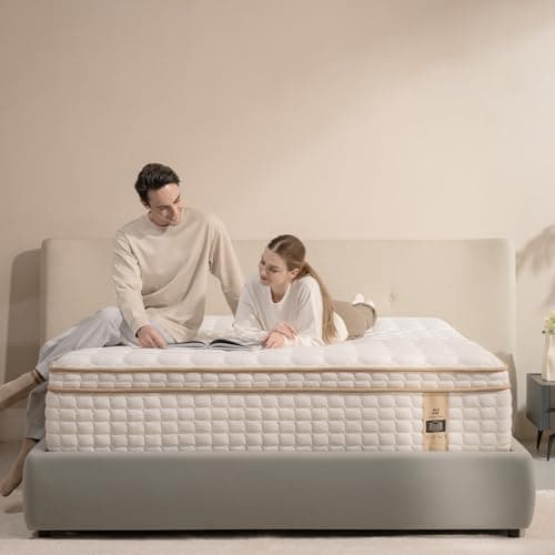 Queen Mattress,12 Inch Queen Size Mattresses in a Box,Memory Foam Hybrid Mattress ,with Individual Pocket Spring for Motion Isolation & Silent Sleep&Lumbar Support & Pressure Relief,Medium Firm - Image 1