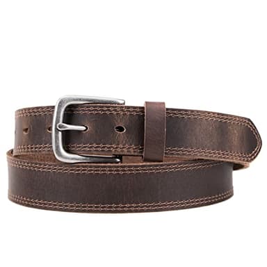 VATAN Men's Genuine Leather Casual Every Day Jeans Belts, Handmade Men Leather Belt with Gift Box, 36 (Fit Waist 34) - Image 2