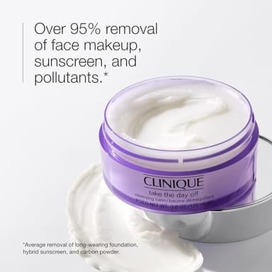 Clinique Take The Day Off Cleansing Balm Makeup Remover | Dissolves Face + Eye Makeup and Sunscreen | For All Skin Types, 3.8 Ounce - Image 2