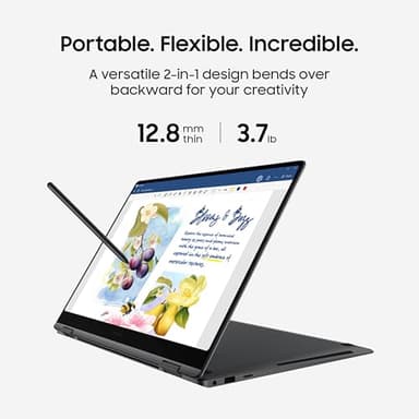 SAMSUNG 16” Galaxy Book5 Pro 360 Copilot+ PC, AI Business Laptop, Windows 11 Pro, Intel Core Ultra 7 Processor 258V, 3K AMOLED Touchscreen, 32GB / 1TB, 120HZ, 2025 Model NP964QHA-KG2US, Gray - Image 4