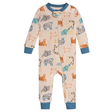 Onesies Brand Baby Boys' 3-Pack Snug Fit One-Piece Cotton Pajamas, Safari - Image 4