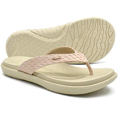 KuaiLu Womens Flip Flops Ladies Yoga Mat Comfortable Walking Thong Sandals With Plantar Fasciitis Arch Support Slip On Indoor Outdoor For Summer - Image 2