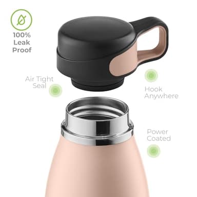 SipX™ Triple-Insulated Stainless Steel Water Bottle - 32oz. With Cover Lid, BPA-Free Reusable Insulated Water Bottle Keeps Cold For 24 Hours, (Pink) - Image 5