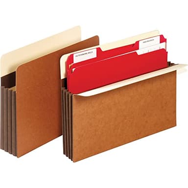 Globe Weis Pendaflex Expanding File Pockets, Brown (PFXC1535GHD) - Image 3