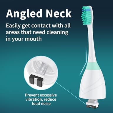 OLINS KAKO Replacement Heads for Philips Sonicare, Toothbrush Replacement Head Compatible with Phillips Sonicare E-Series Screw-on Handles for Essence, Advance, Elite, CleanCare, Extreme, 6 Pack - Image 6
