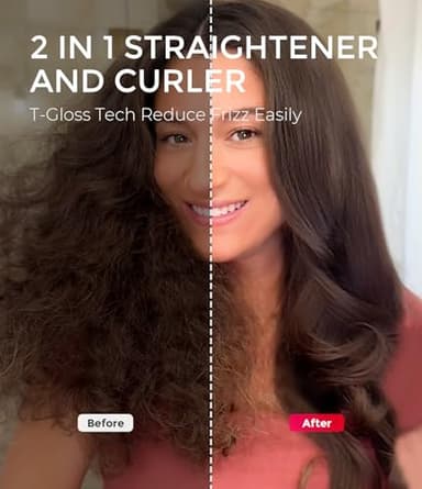 TYMO Thermal Brush Curling Brush - STYLUX 1.7 Inch Blowout Volumizer with Flexi-Fit for Hair Straightening, Heated Round Styler Tool, Hair Straightener and Curler 2 in 1, Dual Voltage, Metallic Gray - Image 5