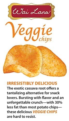 Barbeque Veggie Chips (5 Pack of 4.5 Ounce Individual Bags) - Gluten Free, Non-GMO, Vegan, Zero Trans Fats – Wai Lana - Image 3