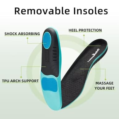 OrthoComfoot Men's Orthopedic Comfy Slip-On Sneakers, Plantar Fasciitis Flat Feet Heel Pain Relief Shoes, Cushioned Slip-On Shoes for Walking Light Grey Size 11 - Image 5