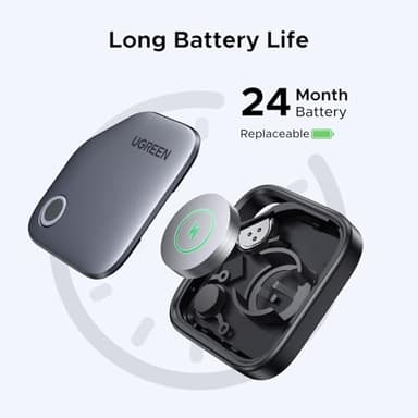 UGREEN FineTrack Smart Finder Compatible with Apple Find My (iOS Only) 2-Year Replaceable Battery Bluetooth Tracker Tags, Item Finder Smart Tag for Key Luggage Passport with Alarm& Left-Behind Remind - Image 7