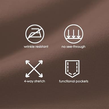 Willit 33" Women's Yoga Dress Pants Bootcut Stretch Work Slacks Office Business Casual Pants Belt Loops 4 Pockets Deep Taupe S - Image 5