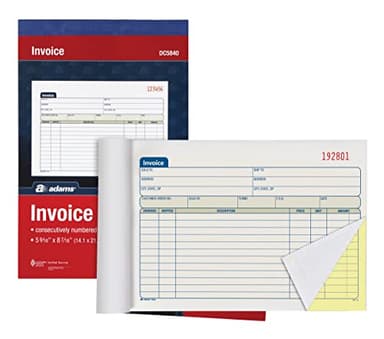 Adams Invoice Book 3 Pack, 2 Part Carbonless Invoices, Horizontal Sales Slip, 5-9/16 x 8-7/16 Inches, 50 Sets per Book (DC5840-3) - Image 4