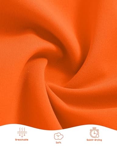 Mioglrie Girls Swimsuit Toddler Swimsuit Girl 5T Girls Bathing Suit One Piece Bathing Suits Swimsuits Size 6 Orange Swimwear Toddler Beach Essentials - Image 4