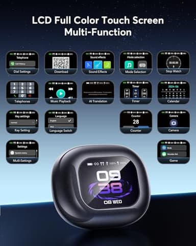 EUQQ AI Language Translation Earbuds, Bluetooth 5.4 Headphones Translator for 144 Languages - Image 2