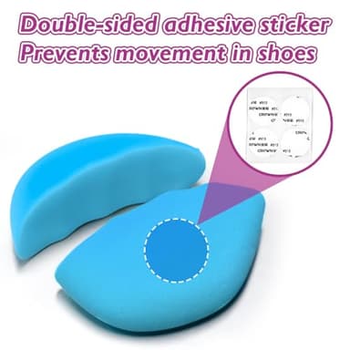 BIGGCOOL Shoe Filler for Loose Shoe, Shoe Inserts to Make Shoes Smaller, Toe Inserts for Shoes Too Big, Prevent Heel Sliping, for Women and Men (Blue, M: Half to one Size Bigger) - Image 6