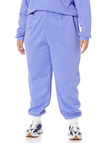 Amazon Essentials Women's Relaxed High Waist Joggers (Available in Plus Size), Purple Blue, Small - Image 5