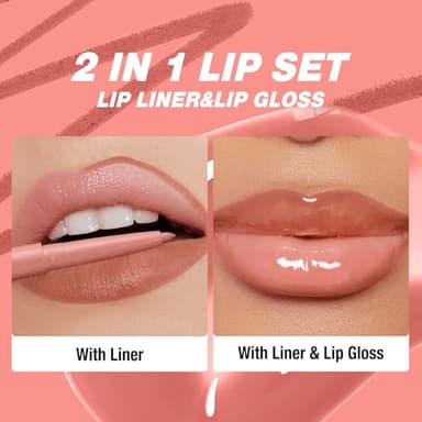 BestLand 12pcs Hydrating Lip Oils + Lip Liner Pencil Lip Combo Sets, 24H Long-Lasting Lip Kit with Lip Liner and Gloss, Nourishing, Non-Sticky Tinted Stain Lip Gloss Plumping Lip Oil Set for Women - Image 8