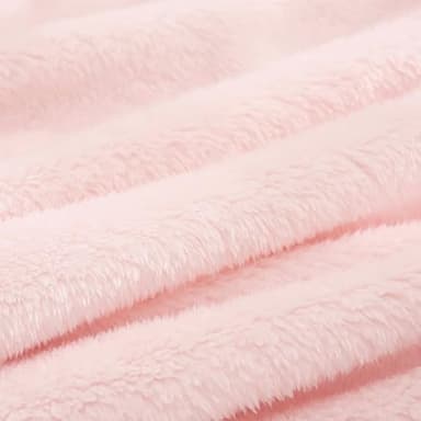 Exclusivo Mezcla Plush Fuzzy Fleece Throw Blanket, Super Soft, Fluffy and Warm Blankets for Couch, Bed, All Season Use (40x50 Inches, Light Pink) - Image 7