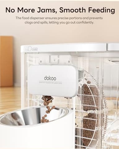 Automatic Dog Feeder for Large Breed, 15L/ 63Cups Vacuum-Sealed Storage & Timed Auto Dog Food Dispenser 2in1, Airtight 100% Freshness, Anti-Blockage, Support up to 22mm Pet Food, Stainless Steel Bowl - Image 6