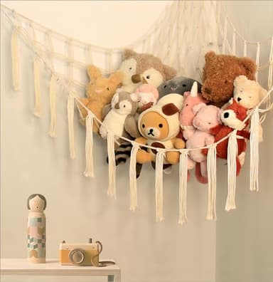 Stuffed Animal Storage Hammock Net - Toy Hammock Net for Stuffed Animals Corner - Hanging Stuff Animal Organizer Holder Large Size Baby Nursery Room Decor - Image 6