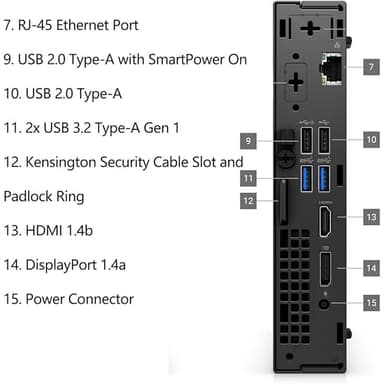 Dell OptiPlex 7020 Micro Computer, Intel Core i9-12900K, 64GB RAM, 2TB NVMe SSD, USB Type-C, Built-in-WiFi, BT, Display Port, HDMI, Windows 11 Pro, Black 7000 Desktop - Image 3